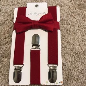 Suspenders and bow tie